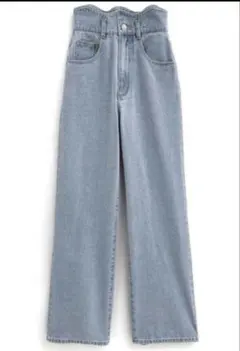 GRL ウエストウェーブデザインデニムパンツ