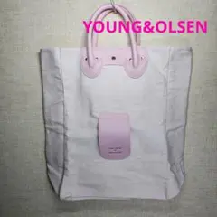 【美品】YOUNG&OLSEN キャンバス トートバック ピンクのサムネイル
