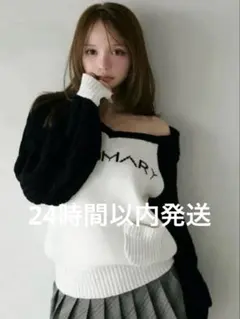 andmary Mary knit cowichan navyアンドマリーニット - メルカリ