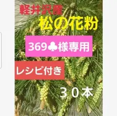 369♣様専用★軽井沢産 松の花粉30本雄花付き赤松 松葉 松花粉 新芽レシピ付