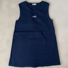 familiar ファミリア　ワンピース　ネイビー　 紺色120cm りんご刺繍