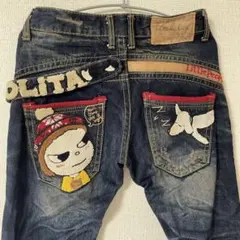 LOLITAJEANS ロリータジーンズ 奈良美智 バック刺繍 ダメージ加工M