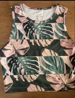 Nike DRI-FIT モンステラ柄 タンクトップ S クロップド　ショート丈