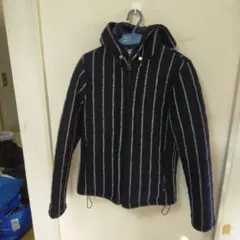 ハイドロゲンストライプデザイン フリースジャケット（フード付き)