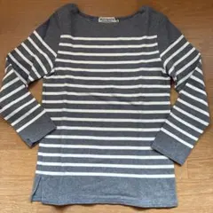 ユナイテッドアローズボーダーボードネック長袖Tシャツ