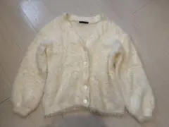 Heather シャギーニットカーディガン