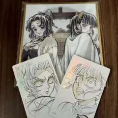 鬼滅の刃 webshopくじ アクリル色紙 胡蝶しのぶ　カナヲ B33とムビチケ