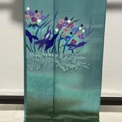 D489 訪問着　総刺繍　宝尽くし　濃紫　縮緬　正絹　着物　袷　極美品 D743訪問着 コシノアヤコ 総刺繍 宝尽くし 金糸 正絹着物 袷 未使用極