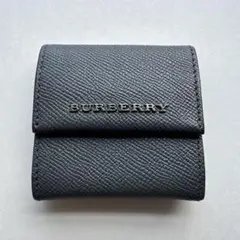 入手困難✨バーバリー コインケース レザー 金具ロゴ メンズ ブラック 