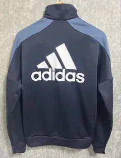 【adidas】デカロゴ　ツートン　トラックジャケット　ジャージ　Lサイズ