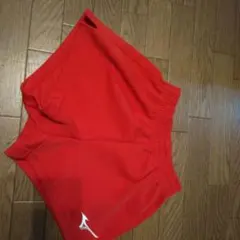 Mizuno レッドショートパンツ ウエストゴム式