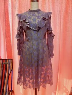 古着／vintage／ワンピース／レース／春