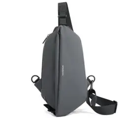 ショルダーバッグ 防水 多機能 斜めがけカジュアル　ポーチ　サブ　大容量　グレー