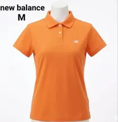 new balance ニューバランス ポロシャツ M オレンジ 半袖レディースのサムネイル