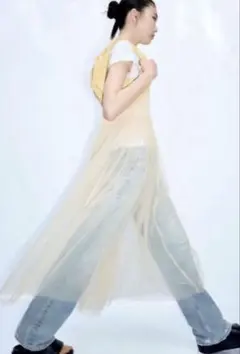 新品　ZARA キャミワンピース　ロングワンピース　シアー