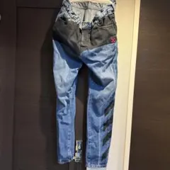 OFF-WHITE バイカラー デニムパンツ 29のサムネイル