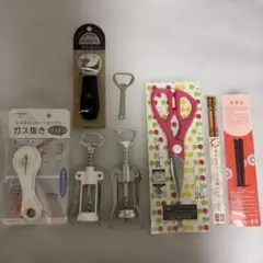 ワインオープナー 栓抜き 缶切り キッチンバサミ ガス抜き器 新古品など含む。