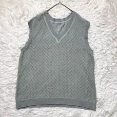 ニットベスト グレー