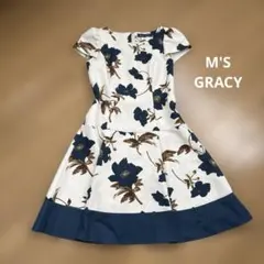 M'S GRACY 花柄フレアワンピース 40