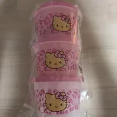 アベイル ハローキティ タッパー ジョイント式 保存容器 3個セット