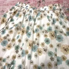 美品Paul &Joe ユニクロコラボフリルAラインロングスカートポール&ジョー