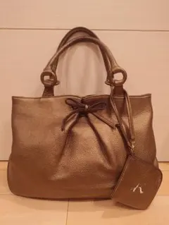 BEVINI シルバー トートバッグ ポーチ付き PLSTプラステ - メルカリ