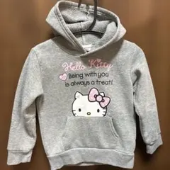 ハローキティ フード付きトレーナー グレー