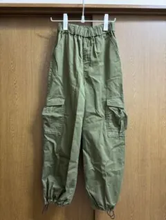 カーゴパンツ ウエストゴム カーキ オリーブ　メンズ　レディースのサムネイル