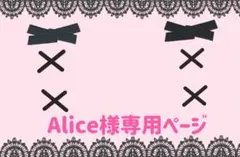 ︎ Alice様専用ページ