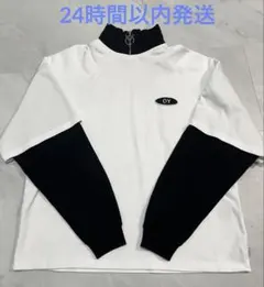 【お値下げ】OY オーワイ♡重ね着風♡ロゴハーフジップ　スエット