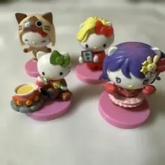 ハローキティコラボレーションチョコエッグフィギュア　4点セット
