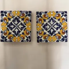 メキシコ　タイル　2枚