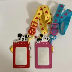TDR ミッキー&ミニー　パスケース 2個セット