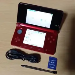 ニンテンドー 3DS 赤 フレアレッド 本体 付属品 任天堂　233