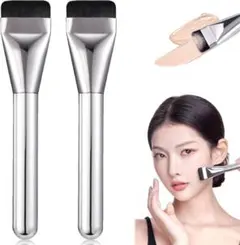時短でツヤ肌♡ムラなし薄型ワイドファンデーションブラシ初心者OKのサムネイル