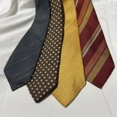 ネクタイ4本まとめ売り　シルク100%
