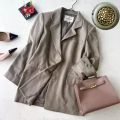 高島屋 Takashimaya カシミヤ100％ ジャケット 9AR 金ボタンのサムネイル