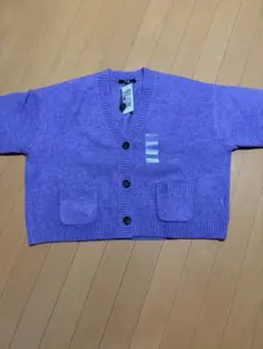 新品　未使用　ユニクロ　カーディガン　スフレヤーン　ショート丈　レディース