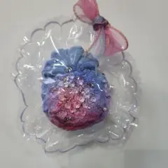 インド刺繍 巾着 バックチャーム23 ポーチ カゴ 編みポーチ - メルカリ