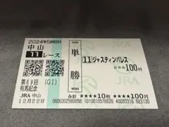 ジャスティンパレス　単勝馬券(2024 GI 有馬記念 現地購入)