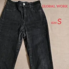 GLOBAL WORK レディース スキニーデニム ブラック S 黒