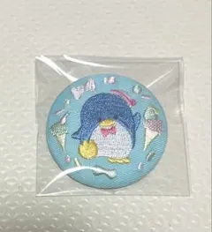 サンリオ　刺繍缶バッチ　タキシードサム