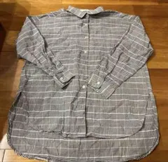 earth music&ecology チェック柄シャツ Fサイズ グレー