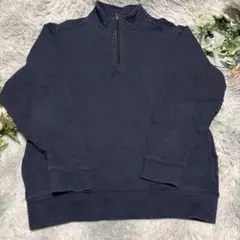 【L.L.Bean】ネイビー ハーフジップ トレーナー