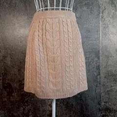 ✨apres jour✨アプレジュール♡ケーブルニット♡スカート♡ベージュ(F)のサムネイル