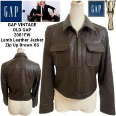 GAP VINTAGE OLD GAP 2001FW ラムレザージャケット XSのサムネイル