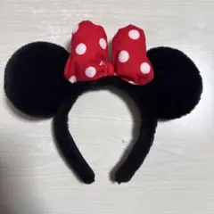 ミニーマウス カチューシャ 赤い水玉