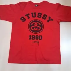 値下げ中！メンズ半袖TシャツブランドSTUSSY 1980年台ロゴTシャツレッド