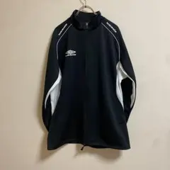 【美品】UMBRO ブラック ホワイト トラックジャケット【LL】