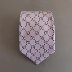 【使用1回 / クリーニング済】GUCCI ピンク GGロゴ ネクタイ